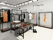 قفسه نمایش حرفه ای لباس خرده فروشی صفحه نمایش قفسه نمایش فولادی برای فروشگاه پوشاک زنان