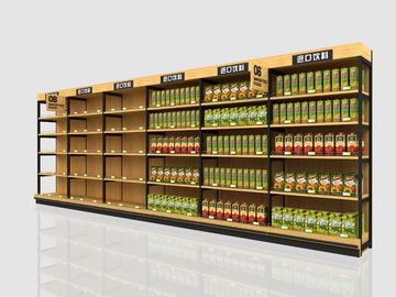 فروشگاه های زنجیره ای سوپرمارکت های فلزی نمایش لامپ ها / قفسه های مغازه فروشگاه مواد غذایی برای غذا
